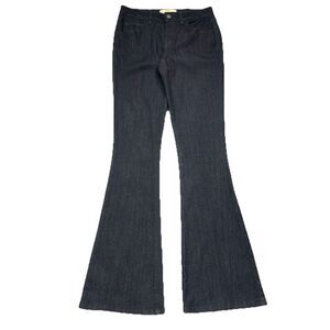 Divine Rights of Denim Flare Jeans 29 (29x34) Ink Dark Wash Blue Stretch Womens